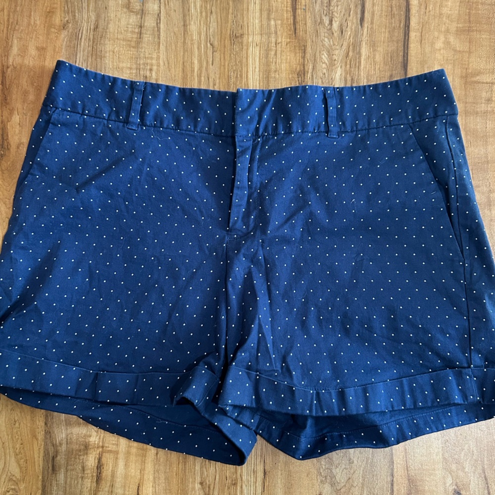 Maison Jules Navy Blue Shorts with White Dots